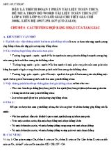 Đề cương ôn thi và kiểm tra Hình học Lớp 7 - Chủ đề 6 Các trường hợp bằng nhau của tam giác